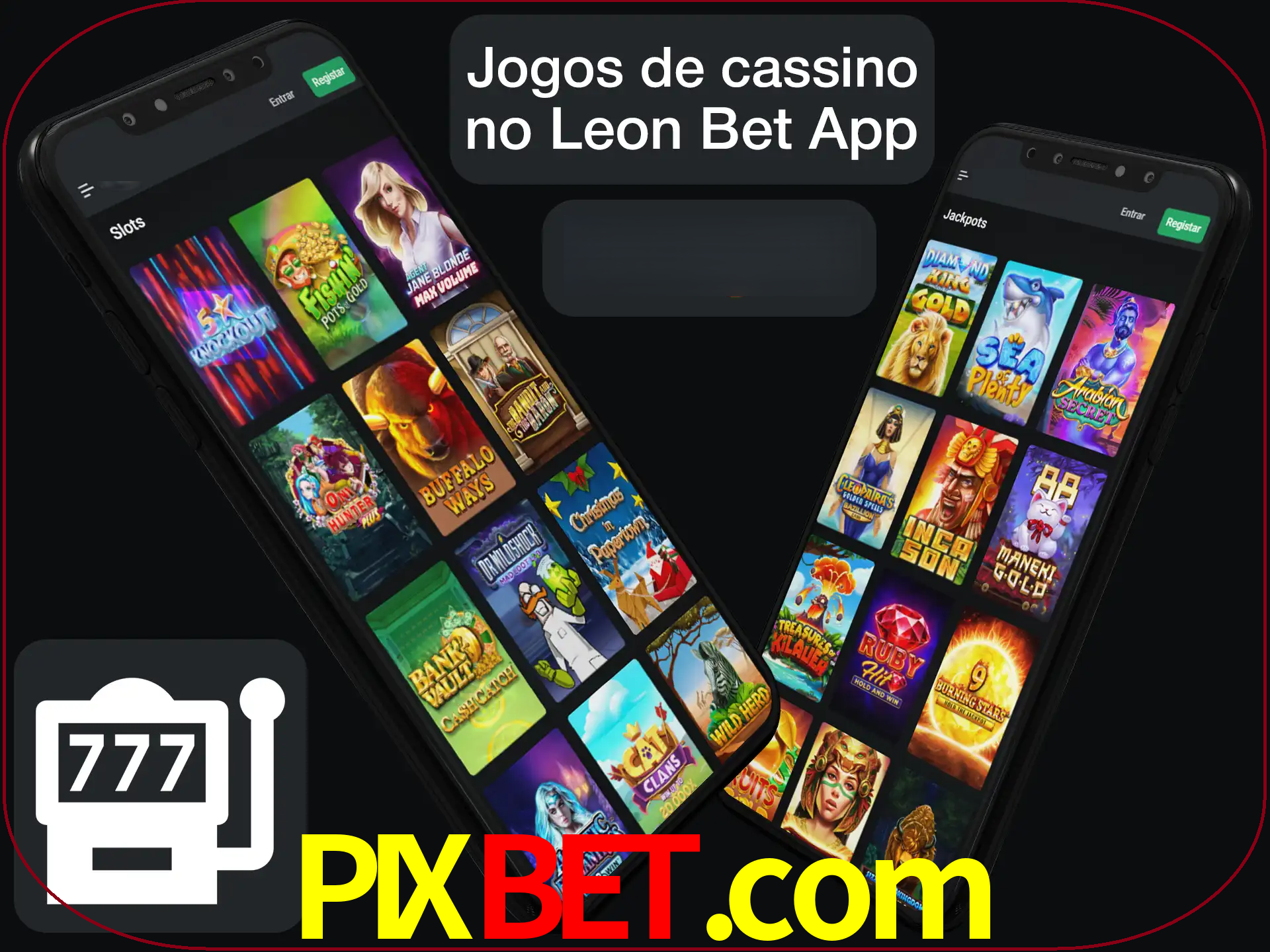 Escolha quais jogos de cassino jogar no app.