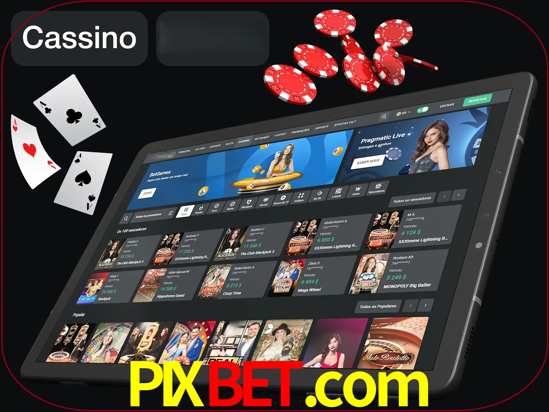 Jogue vários jogos de cassino em nosso cassino.