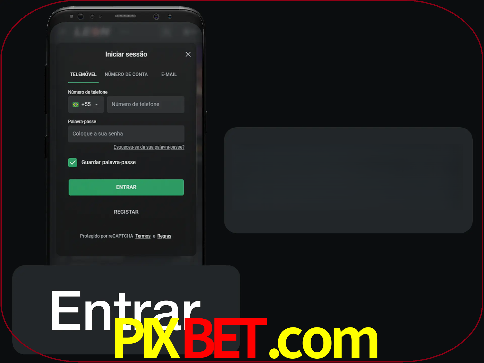 Faça o login para começar a apostar e jogar no cassino.
