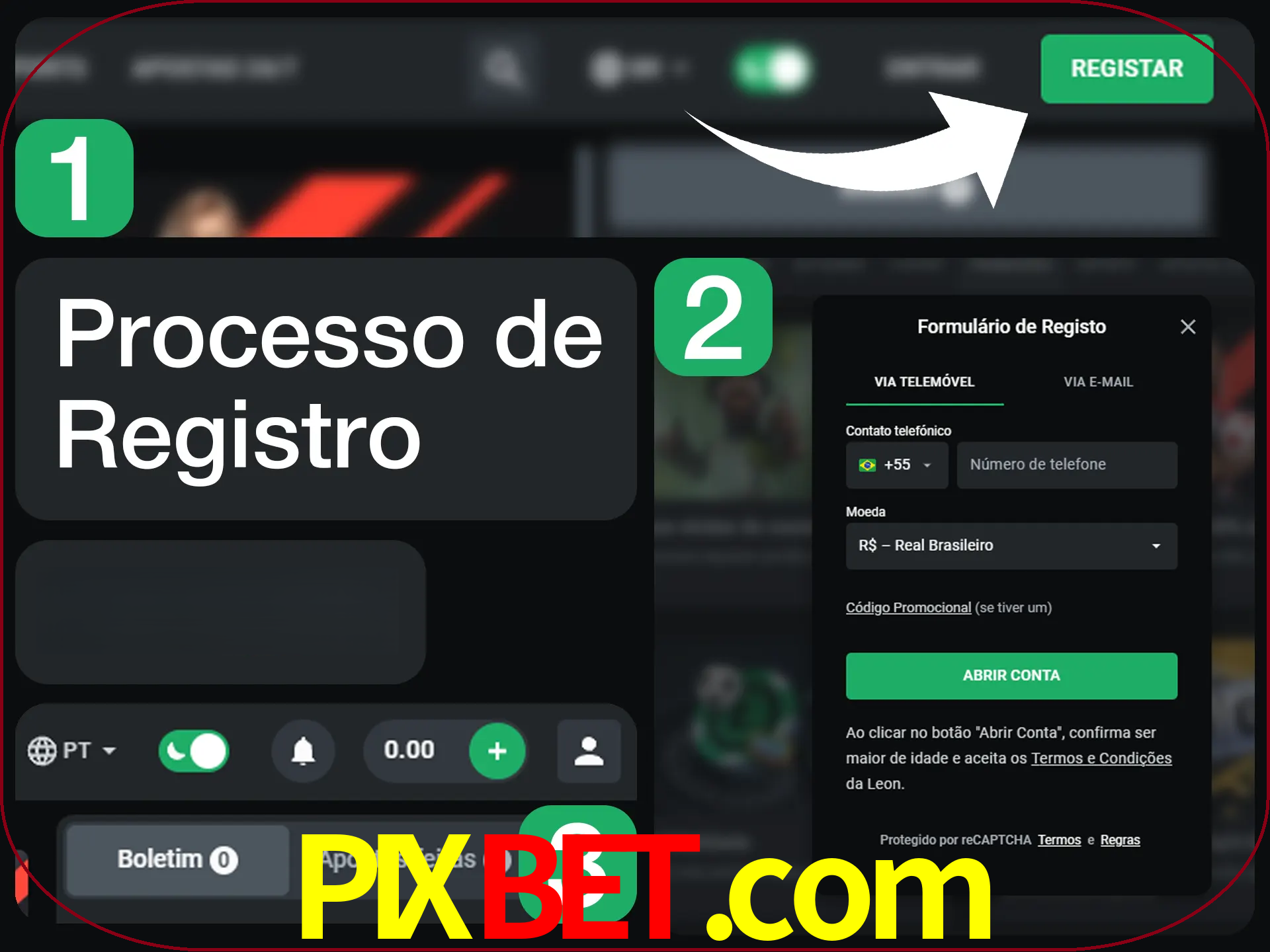 O processo de registro na LeonBet é simples.